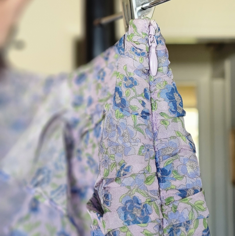 INTERMIX Floral Silk Mini Skirt - Picture 5 of 7
